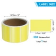 thumbnail image 2 of Uxcell Colored Thermal Labels Color Direct Thermal Printer Sticker Label Rectangle Adhesive Paper Sticker Roll Yellow 2.25x1.25 Inch, 2 of 6