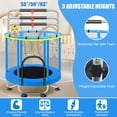 thumbnail image 2 of Trampoline for Kids, Fistone Indoor Outdoor Toddler Trampoline with Net, 55" Adjustable Small Trampoline for Boys Girls 2-5, 2 of 6