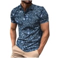 thumbnail image 1 of ameIAEA Men's Summer Short Sleeve Casual 3 Button T-Shirts Basic Golf Work Tees Tops with Pocket, 1 of 5
