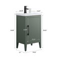 thumbnail image 6 of Vanity Art 20” Single Sink Bathroom Vanity Cabinet with Ceramic Countertop, 6 of 8