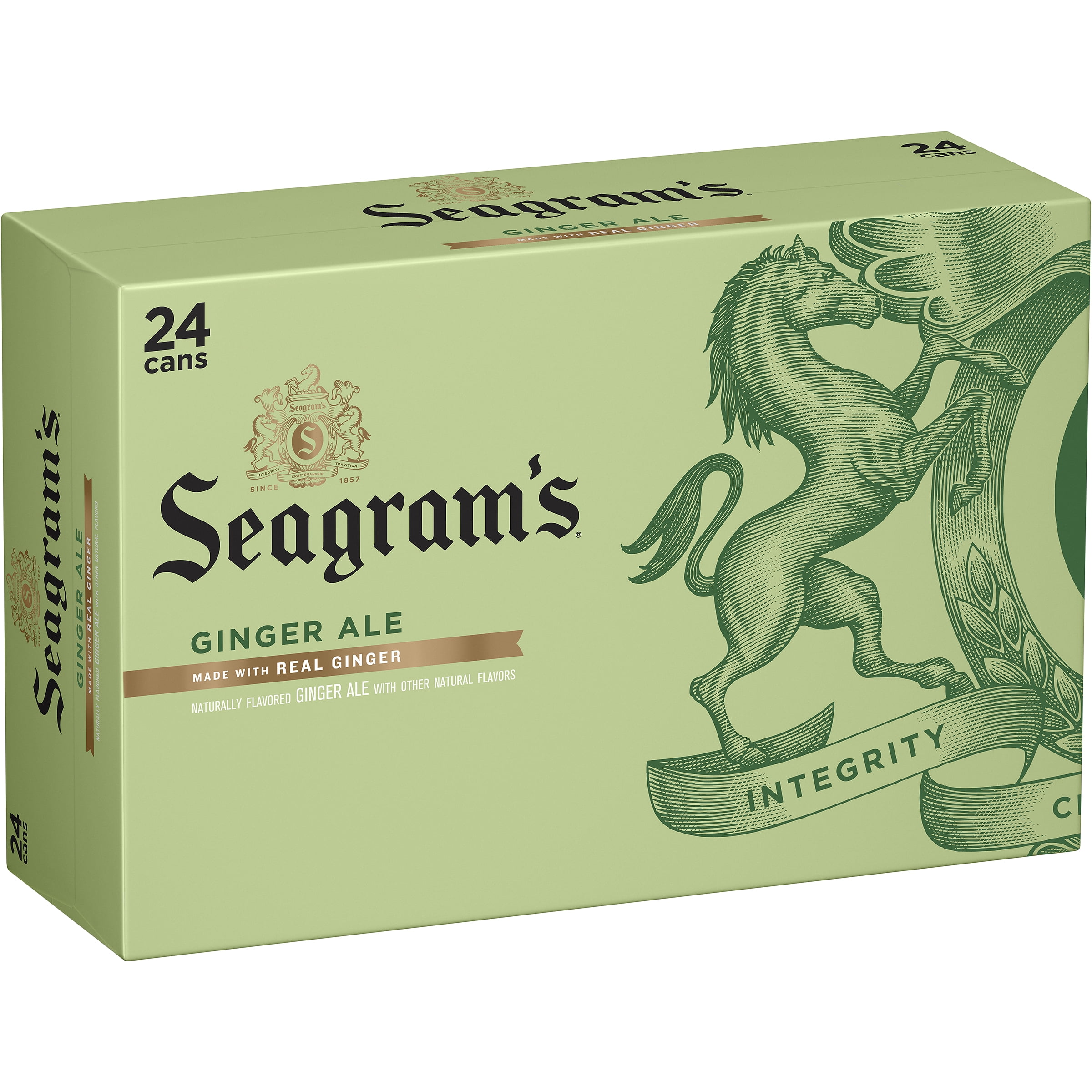 Monster Seagrams Ginger Ale 12 Oz 24 Pk Can