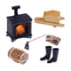 thumbnail image 1 of Juego de decoración de chimenea para casa de muñecas, modelo en miniatura 1:12 para niños, juguetes para muñecas 1/12 sin linterna, 1 of 9