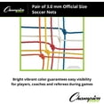 thumbnail image 5 of Champion Sports Official Size 3.0mm Soccer Net Pair (2) - Twisted 5" Square Polyethylene Netting, 5 of 5
