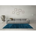 thumbnail image 3 of Ahgly Company Indoor Round Abstract Light Blue Modern Area Rugs, 7' Round, 3 of 4