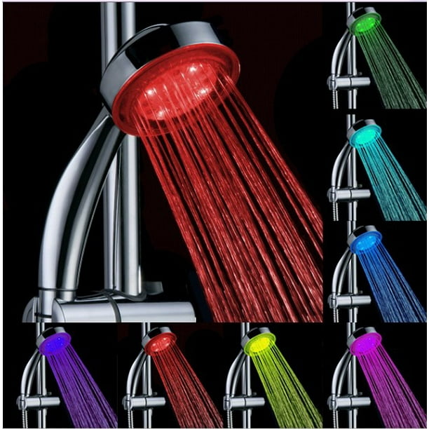 LNKOO 7 Color LED Shower Head Automatic 7 Color Glow Light Rainbow