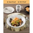 thumbnail image 3 of 13 Inch Round Placemats Set of 4, Brown Mountain Non Slip Heat Insulation PP Table Mats, Misty Forest Nature Woodland Pine Tree Landscape Washable Place Mats for Kitchen Dining Party Table Decor, 3 of 7