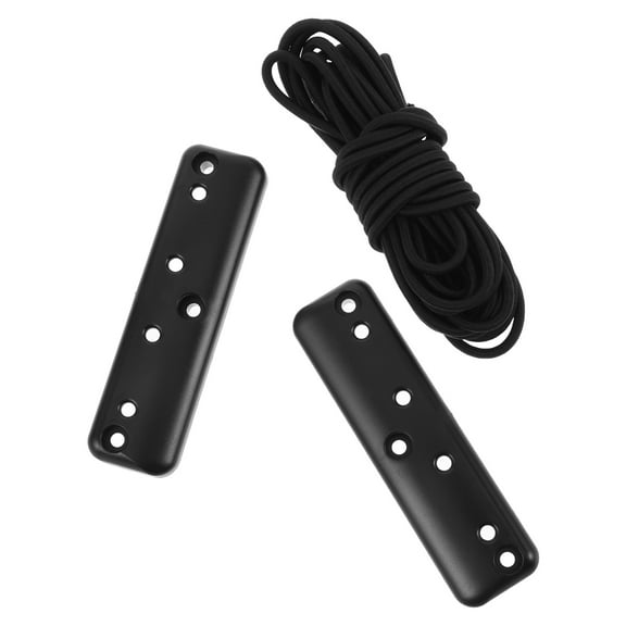 WEAVILUX Black ABS Anti-Fall Straps 1 Set for Secure Storage and Safety in Kitchen, Bathroom, Living Room, and Home