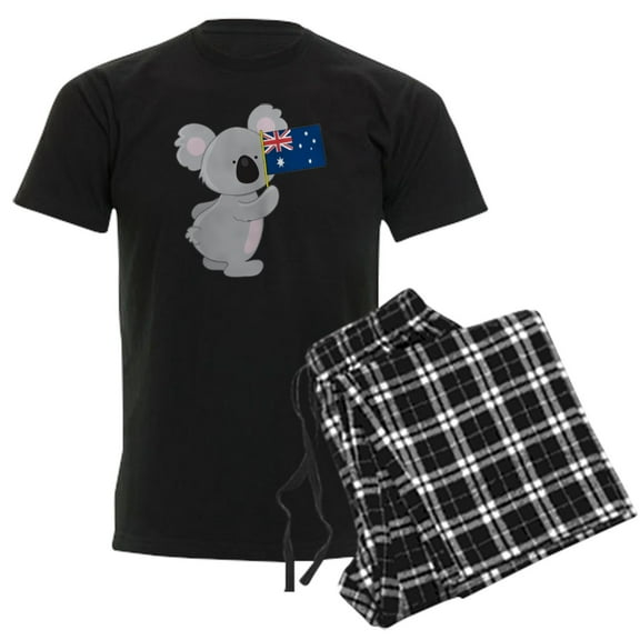 CafePress - Koala Australian Flag Men's Dark Pajamas - Men's Dark Loose Fit Cotton Pajama Set