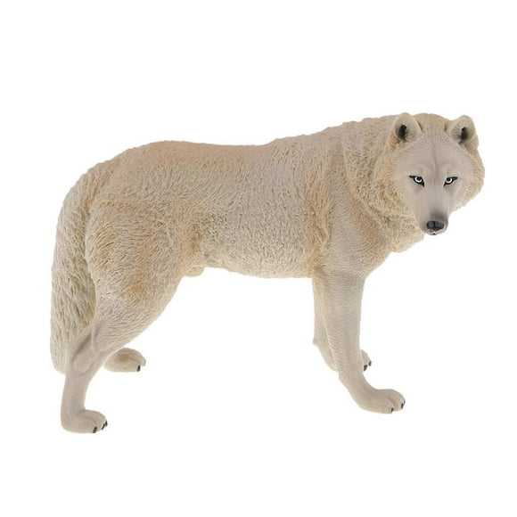 Big Wolf Simulation Animal Model Action & Toy Figures Educational for Beige, as described