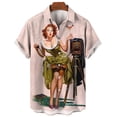 thumbnail image 3 of Camisas gráficas modernas para chicas para hombres, ropa con estampado 3D, camisas hawaianas de playa, blusas Y2K de manga corta, ropa vintage, blusa con solapa, 3 of 5