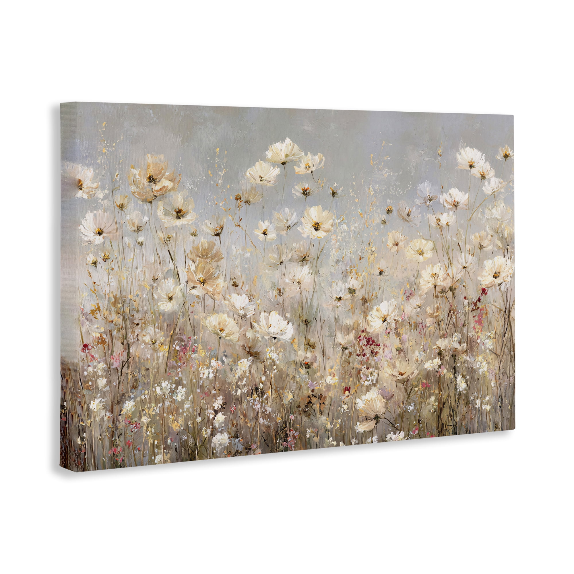 Stupell Industries White Daisy Clusters Meadow Canvas Wall Art, design by Jacky Ngan