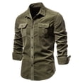 thumbnail image 1 of Camisas para hombre AIOPESON Algodón Social Hombres Color sólido Casual AIOPESON camisa casual, 1 of 6