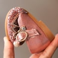 thumbnail image 3 of MQLKF Kids Baby Girls Pearl Bling Bowknot Single Princess Shoes Sandals Breathable Lightweight Outdoor Walking Girls Shoes, 3 of 5