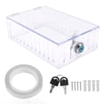 thumbnail image 2 of Thermostat Lock Box Large Universal Home Locking Thermostat Guard Clear Cover with Key for Thermostat On Wall, 2 of 5