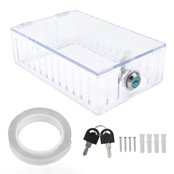 Large Thermostat Clear Cover, Thermostat Lock Box Premium Acrylic For Thermostat On Wall