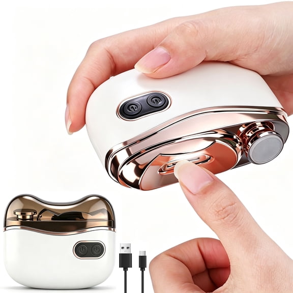 Electric Nail Clipper for Seniors Adults, 3-in-1 Rechargeable Automatic Fingernail Trimmer & Polisher with 2 Speeds, LED Light and Debris Storage