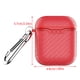 thumbnail image 5 of Seitruly Estuche para auriculares Fibra de carbono Auriculares Bluetooth Funda protectora de silicona Reemplazo para 1 2 Cables de audio/vídeo Rojo, 5 of 8