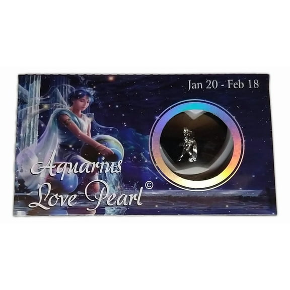 Love Pearl ZODIAC SIGN Necklace Kit, Simulated Pearl in an Oyster - AQUARIUS