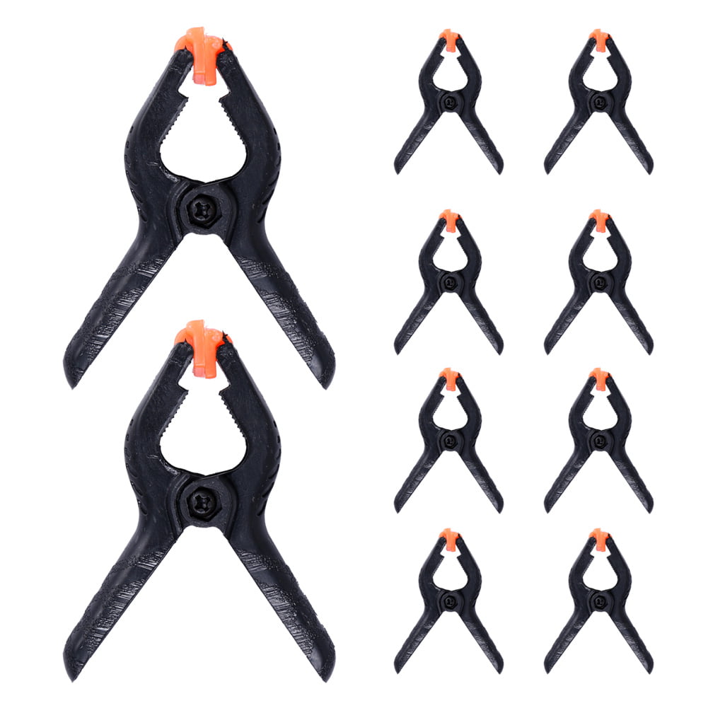 10Pcs Woodworking Spring Clamps Heavy Duty Multi Functional Plastic Clip Tool Sets for Home Improvement and Photography Projects 
