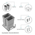 thumbnail image 6 of Dowell B18 Aluminum Base Wastebasket Pullout with Door Mount and Two 50L/52.8Qt/13.2Gal Plastic Bins (4012 0218+50x2), 6 of 16