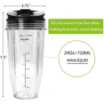 thumbnail image 3 of 4X Blender Cup Replacement for Blender Cup, Blender Replacement Parts, Blender Parts (24 Oz/710 Ml), 3 of 7