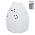 thumbnail image 3 of Luz nocturna LED de silicona con control remoto, carga USB, luz colorida para gato para dormitorio, 3 of 8