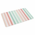 thumbnail image 2 of Coral Cyan Stripe Door Mat&nbsp;Indoor Outdoor Entrance, Non Slip Rug for Kitchen Bathroom Entryway Rug, Geometric Grey White Vertical Striped Washable Doormat Floor Mat 20x31.5 Inch, 2 of 8