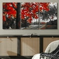thumbnail image 3 of wall26 Canvas Print Wall Art Set Black, White &amp; Red Autumn Countryside Abstract Nature Watercolor Modern Art Rustic Scenic Dramatic Multicolor for Living Room, Bedroom, Office - 24"x36", 3 of 5
