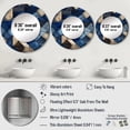 thumbnail image 4 of Designart "Tiled Symmetry in Beige and Blue I" Geometric Round Mirror Wall Decor Modern - Large Blue Round Bathroom Mirror - Round Mirror - 29" x 29", 4 of 6