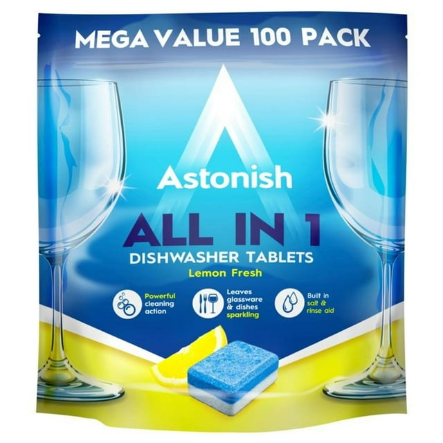 Astonish Tablettes pour Lave-Vaisselle Tout-en-un (Lot de 100)
