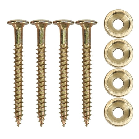 

Big sale 4 Sets Guitar Neck Joint Bushing Set Metal Ferrule Bolt with Screw Accessory for Electric BassGold