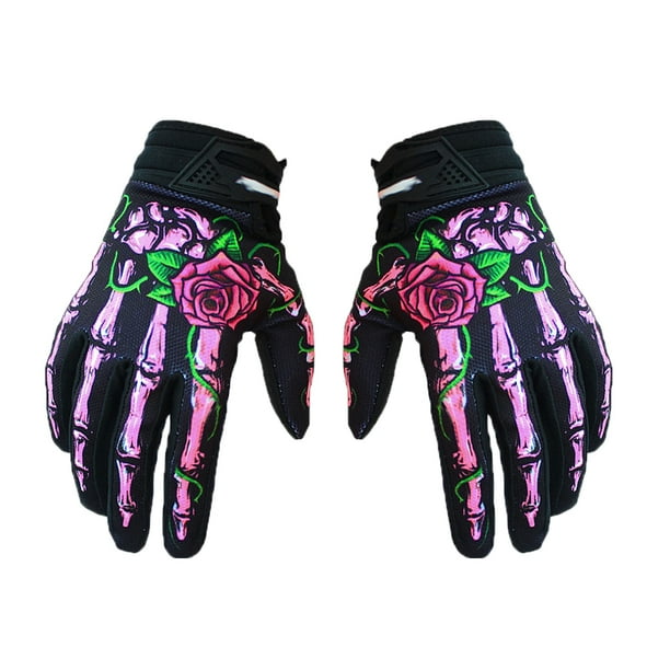 Guantes de Ciclismo Multifuncionales de Nailon para Motocicleta Rosa L Sonducket