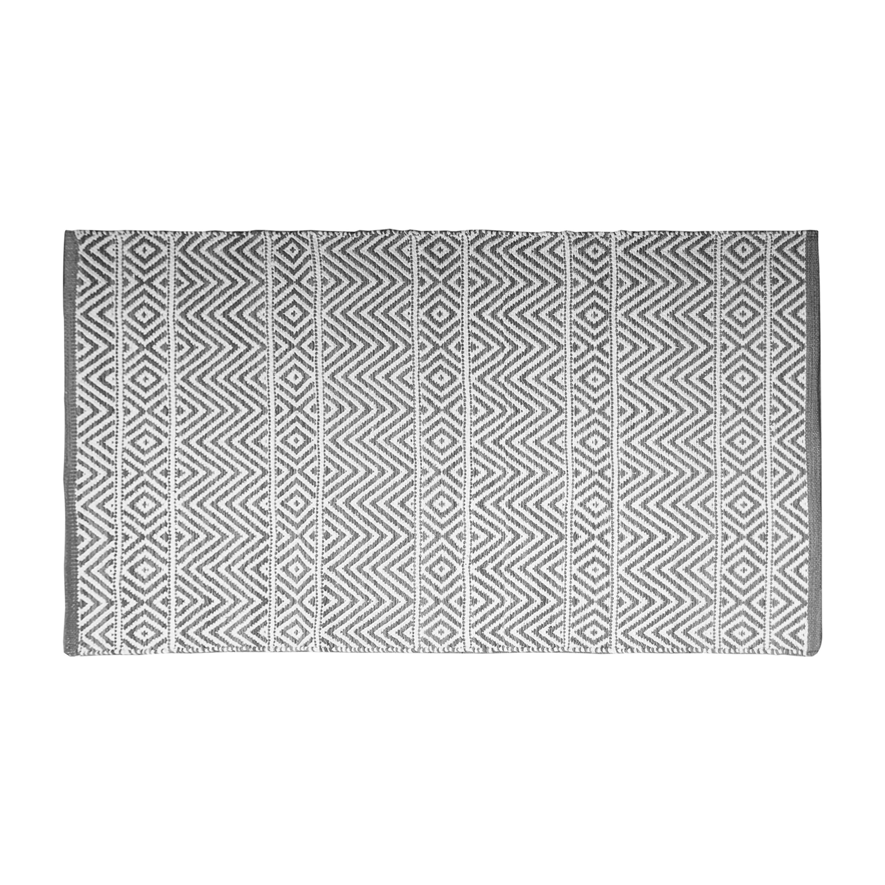 Fabstyles Herringbone Flatweave Cotton Area Rag Rug for Living Room