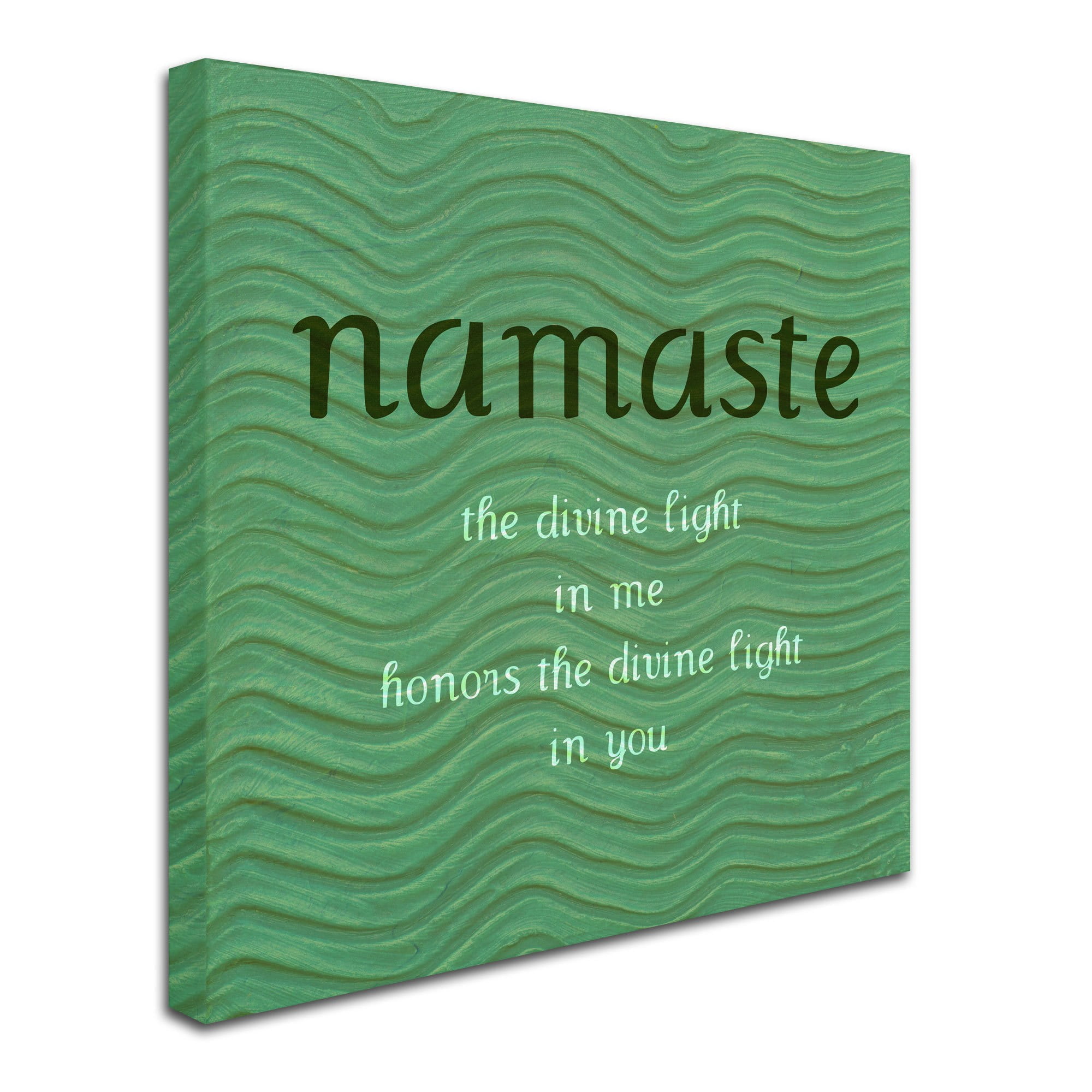 Trademark Fine Art "Namaste with Blue Waves" Canvas Art by Michelle Calkins