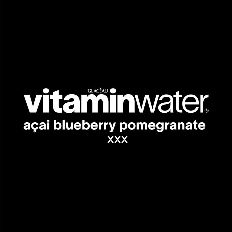vitaminwater electrolyte enhanced acai-blueberry-pomegranate water, 16.9 fl oz, 6 count bottles