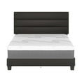 thumbnail image 5 of Boyd Sleep Piedmont Black Faux Leather King Size Fully Upholstered Platform Bed Frame with Adjustable Headboard, 5 of 14