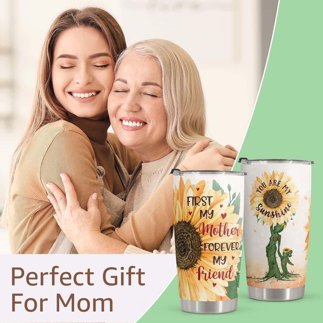 aoselan Gifts for Mom from Daughter - Mom Gifts - Birthday Gifts for Mom,  Mom Christmas Gifts from Daughter, Mom Birthday Gifts - 20oz You Are My  Sunshine Tumbler 