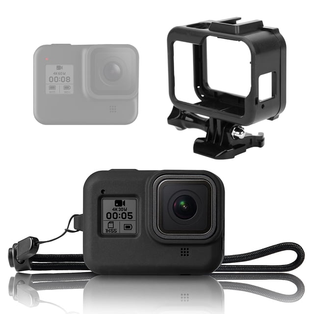 Sport Camera Silicon Cover Silicon Cover Casing Protection Extension Frame Set Accessory For Gopro8 Action Camera