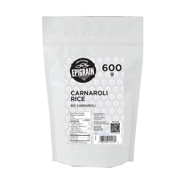 Epigrain Carnaroli Rice - 750g (1.7lb) | Perfect Your Risotto, Short Grain, White Kernel, Low Stickiness, Excellent Absorption Capacity