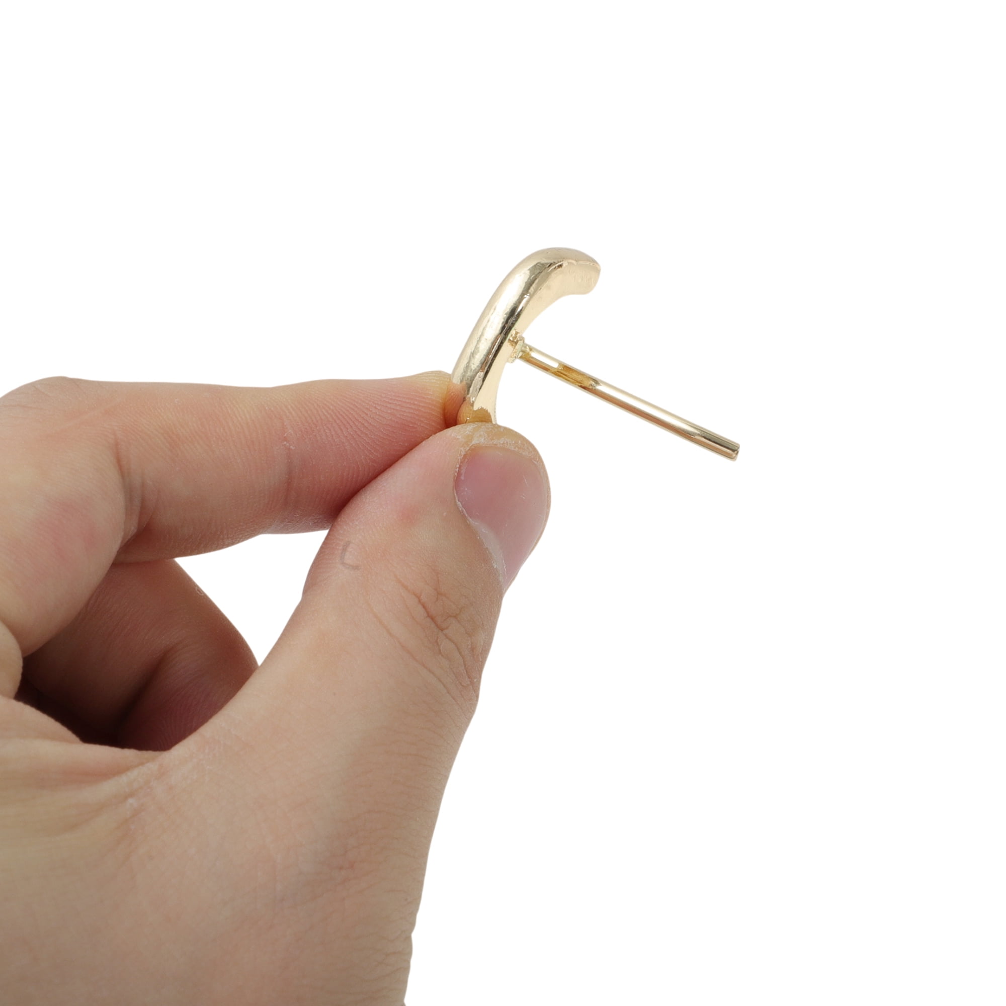 Unique Bargains Stylish U-shaped Ponytail Buckle Hair Clip for Women 1 Pc Gold Tone