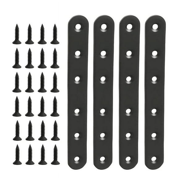 4 PCS Flat Straight Bracket Stainless Steel Mending Plate for Wood Metal Repair Joining Bracket for Furniture Wooden