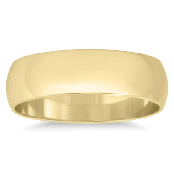 SZUL Women's 5mm Domed Wedding Band in 14K Yellow Gold