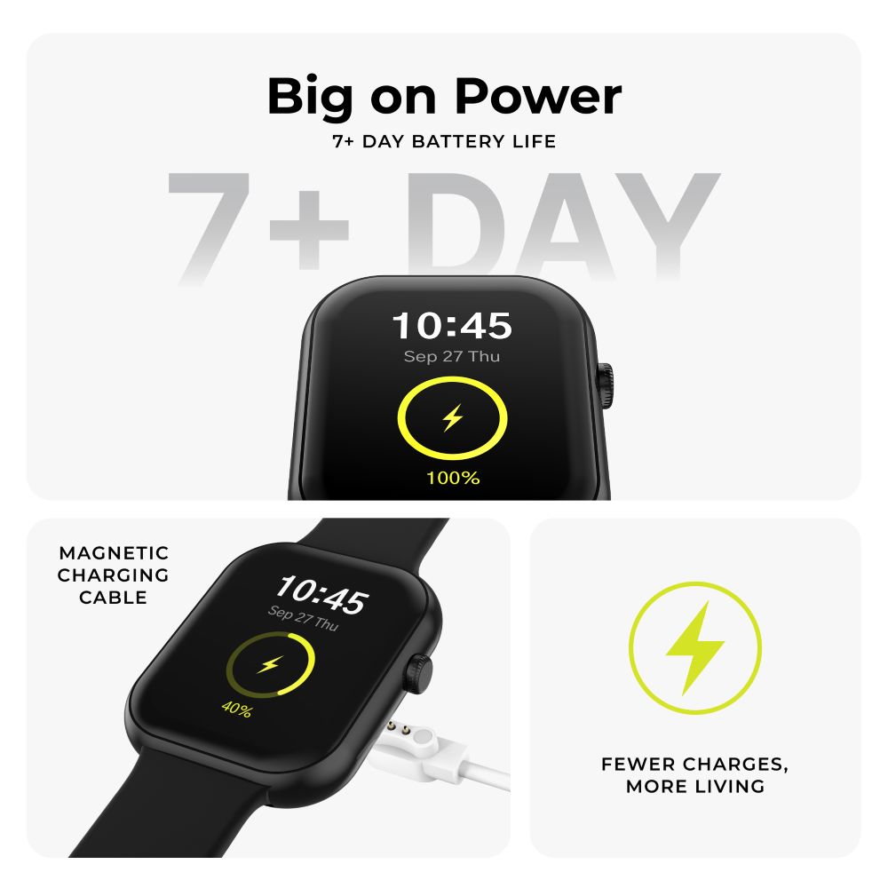 iTOUCH AIR 5 Smartwatch – 1.85” AMOLED Display, Bluetooth Calling, 100+ Sport Modes, Heart Rate, SpO₂, Stress & Sleep Monitoring, IP68 Waterproof, for Android & iPhone - Alpine Nylon Strap for Adults