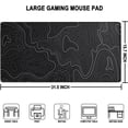 thumbnail image 3 of Large Gaming Mouse Pad, Waterproof Extra Large Mousepad with Stitched Edges, 31.5" x 15.7" Non-Slip Rubber Base Office Big Long Keyboard Pad for Office Gamer Home XXL, Black, 3 of 3