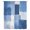 Blue, variant on Brown Geometric Sheer Curtains 108" Extra Long, Watercolor Ombre Modern Abstract Art Light Filering Curtains, Privacy Drapes Simi Floor to Veiling Curtain for Living Room Bedroom Window Treatment