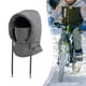 thumbnail image 3 of Máscara de esquí con capucha, cubierta facial térmica, cálida, para clima frío, resistente al viento, para ciclismo, calentador de cuello niños de color gris oscuro, 3 of 5