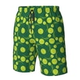 thumbnail image 6 of Uemuo Tennis Balls Pattern Men's Swim Trunks Hawaiian Beach Bathing Suit Swimsuits Beach Quick-Dry Shorts with Pockets-Large, 6 of 9