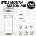 thumbnail image 5 of Wide Mouth Mason Jars 24 oz - (2 Pack) - Clear Glass Pint and a Half Mason Jars With Airtight Lids and Bands. For Storage, Canning, Fermenting, Cold Brew Coffee, Freezing, Microwave & Dishwasher Safe, 5 of 6
