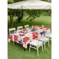 thumbnail image 4 of Outdoor Tablecloth with Umbrella Hole for Patio/Picnic/Party/Camping, Anniversary Waterproof Table Cloth Rectangle Table Cover Washable, 4th of July America Freedom Veteran Day (54"x 80"), 4 of 9