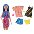 thumbnail image 2 of Barbie Scientist Fashion Doll in Lab Coat, Flats with Blue Hair Microscope Plus 2 Extra Outfits, 2 of 3